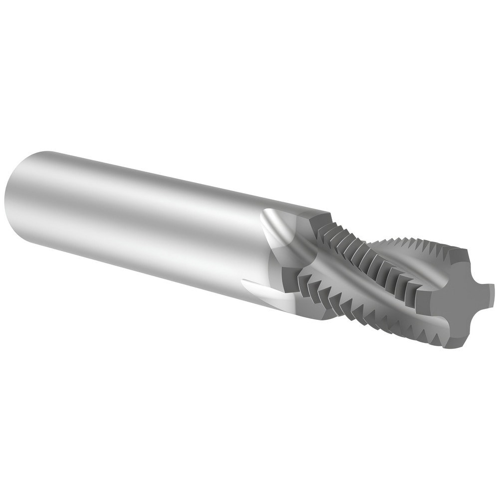 Helical Flute Thread Mill: Internal/External, 4 Flute, 1/2