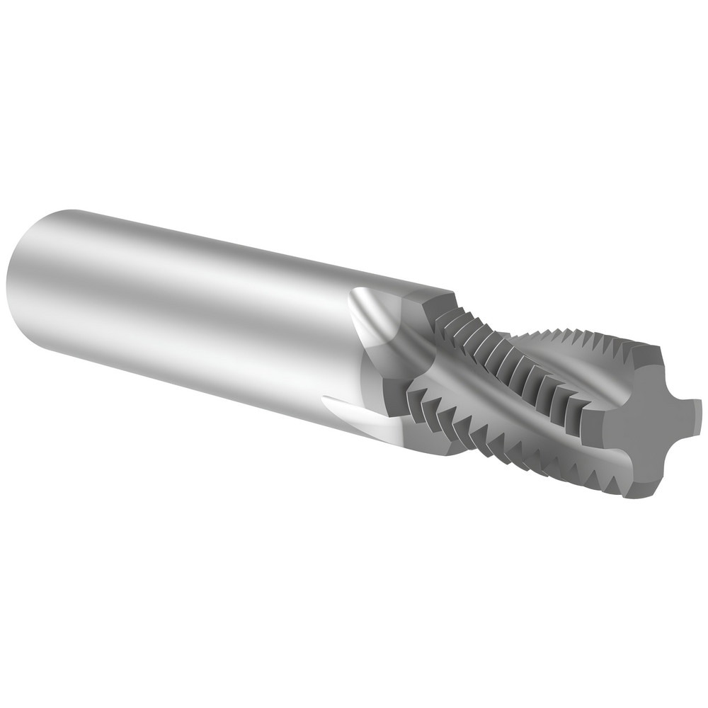 Helical Flute Thread Mill: 1-11-1/2, Internal/External, 4 Flute, 5/8