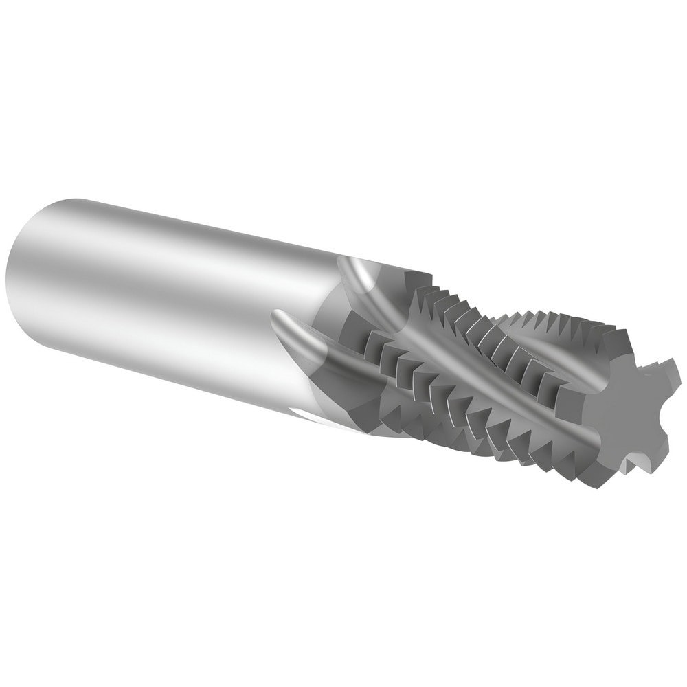 Helical Flute Thread Mill: 2-1/2-8, Internal/External, 5 Flute, 20.00 mm Shank Dia, Solid Carbide