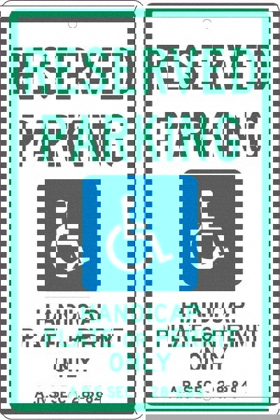 Reserved Parking Sign: Rectangle, 