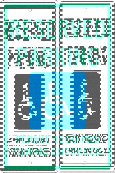 Reserved Parking Sign: Rectangle, 
