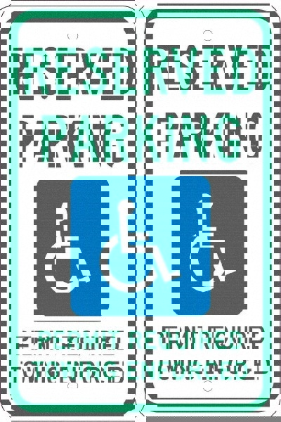 Reserved Parking Sign: Rectangle, 