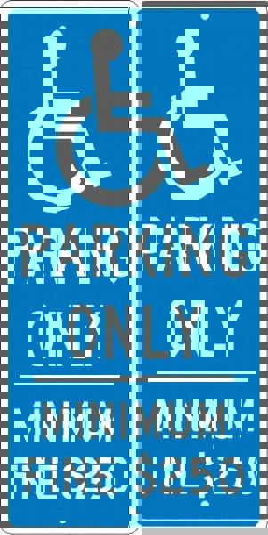 Handicap Parking Only, Minimum Fine $250,