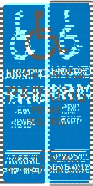 ADA Traffic & Parking Sign: Rectangle, 