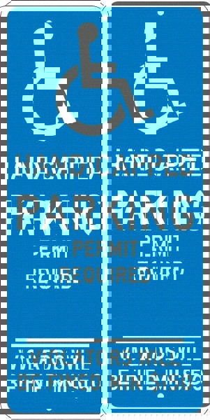 ADA Traffic & Parking Sign: Rectangle, 