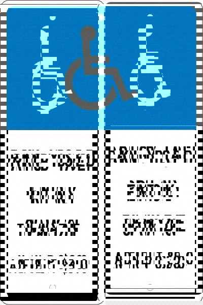 ADA Traffic & Parking Sign: Rectangle, 