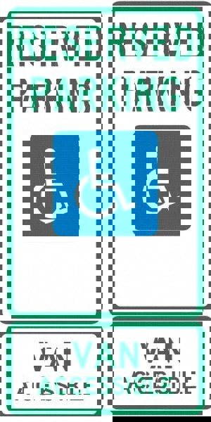 ADA Traffic & Parking Sign: Rectangle, 
