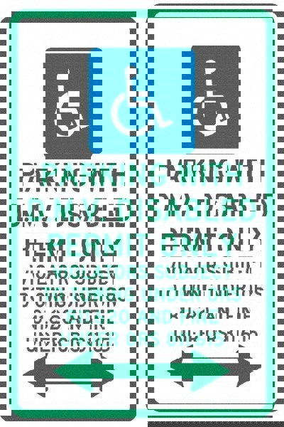 ADA Traffic & Parking Sign: Rectangle, 