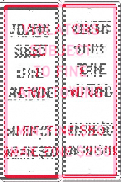 Reserved Parking Sign: Rectangle, 