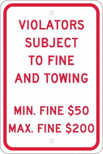 Reserved Parking Sign: Rectangle, 