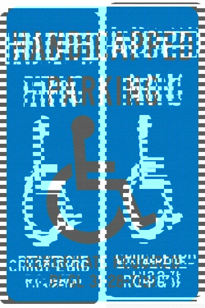 Handicapped Parking Certificate Required,