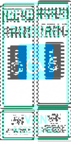ADA Traffic & Parking Sign: Rectangle, 