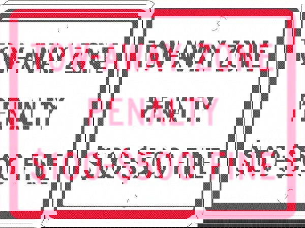 Reserved Parking Sign: Rectangle, 