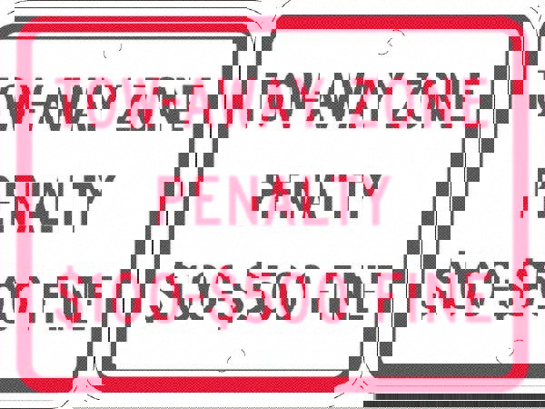 Reserved Parking Sign: Rectangle, 