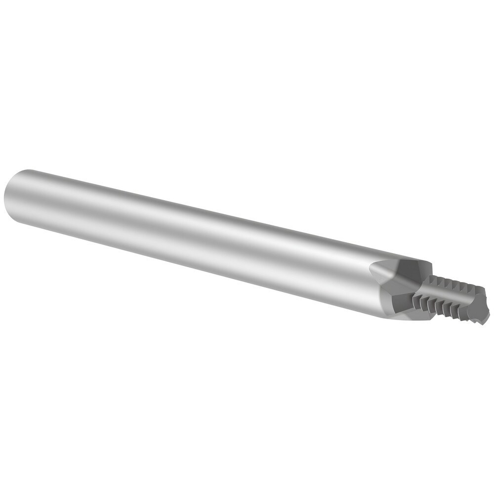 Helical Flute Thread Mill: #3-48, Internal/External, 3 Flute, 3.00 mm Shank Dia, Solid Carbide