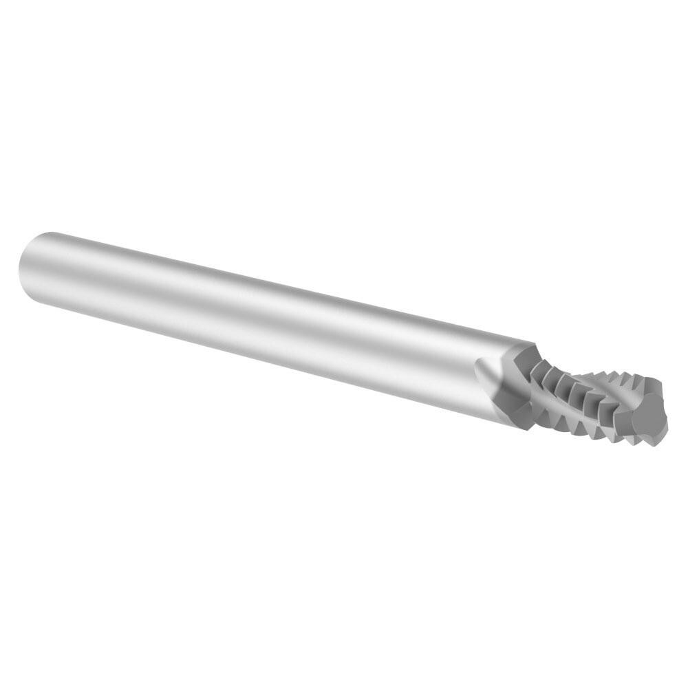 Helical Flute Thread Mill: #8-36, Internal & External, 3 Flute, Solid Carbide