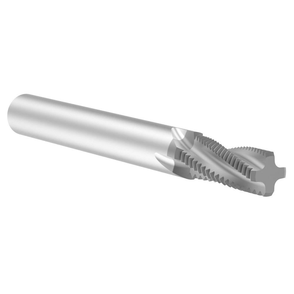 Helical Flute Thread Mill: 7/16-20, Internal & External, 4 Flute, Solid Carbide