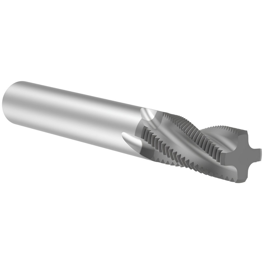 Helical Flute Thread Mill: 7/16-28, Internal/External, 4 Flute, 8.00 mm Shank Dia, Solid Carbide