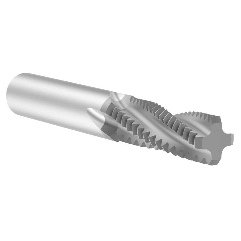 Helical Flute Thread Mill: 5/8-11, Internal & External, 4 Flute, Solid Carbide