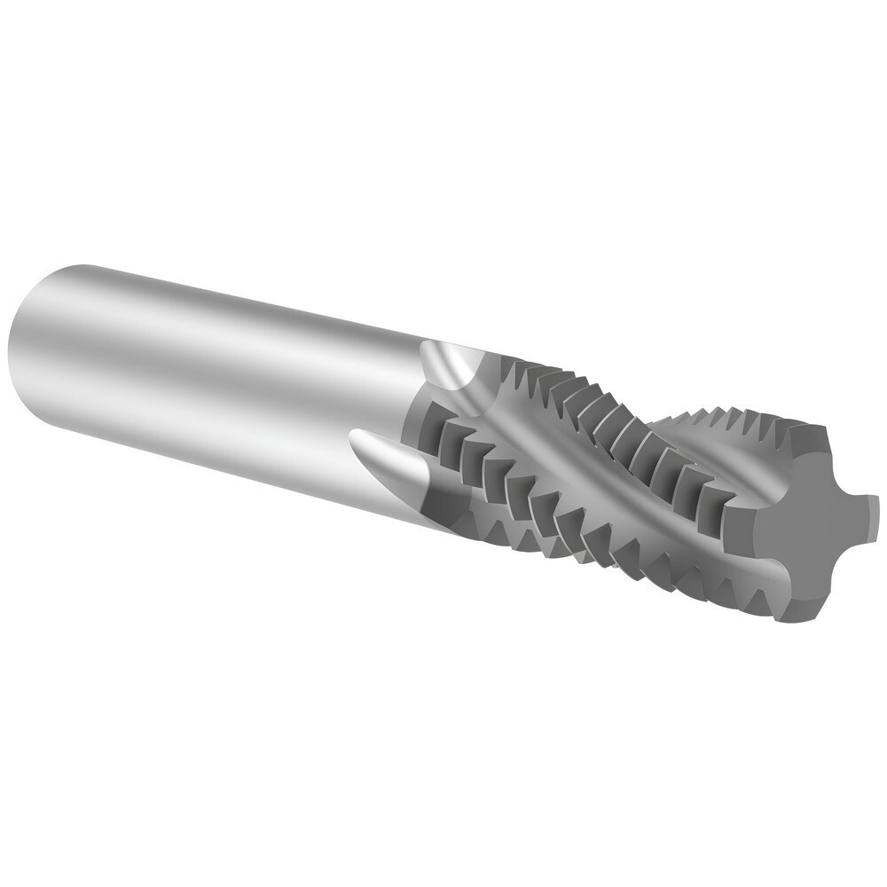 Helical Flute Thread Mill: 3/4-10, Internal/External, 4 Flute, 12.00 mm Shank Dia, Solid Carbide