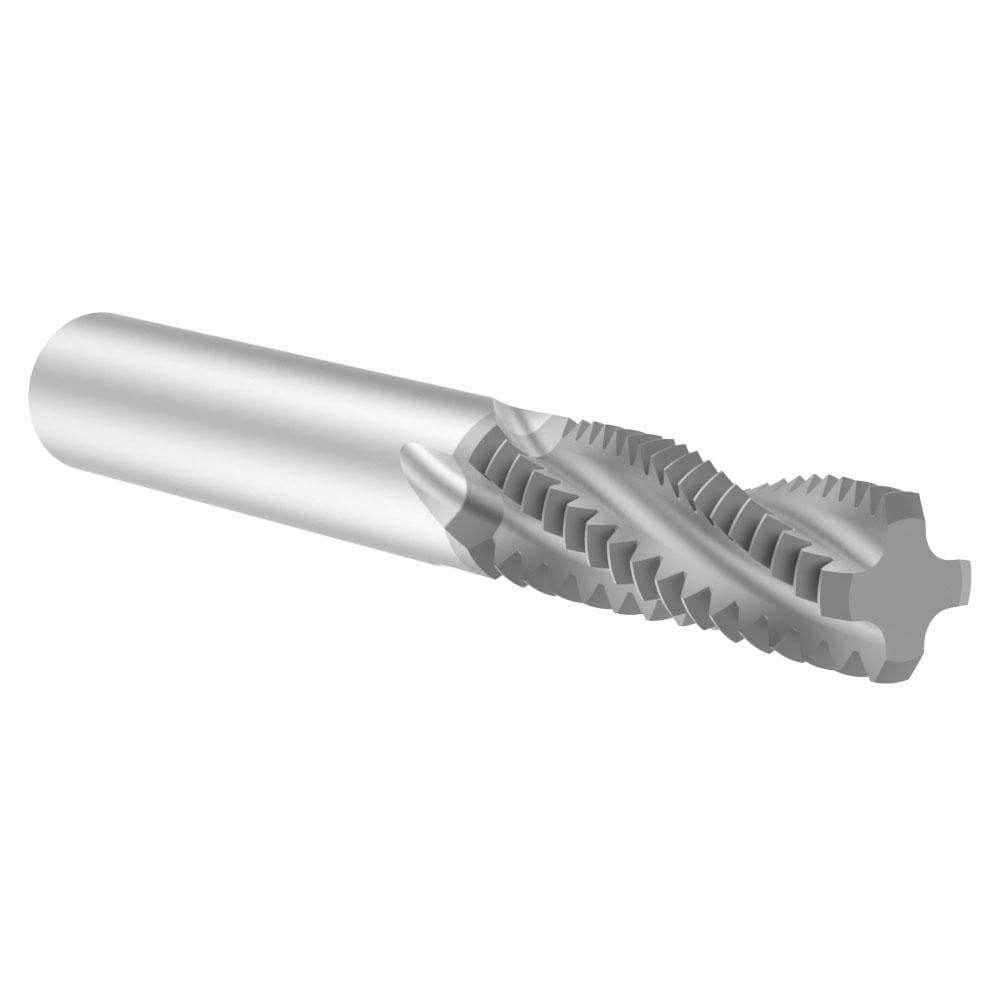 Helical Flute Thread Mill: 3/4-10, Internal & External, 4 Flute, Solid Carbide