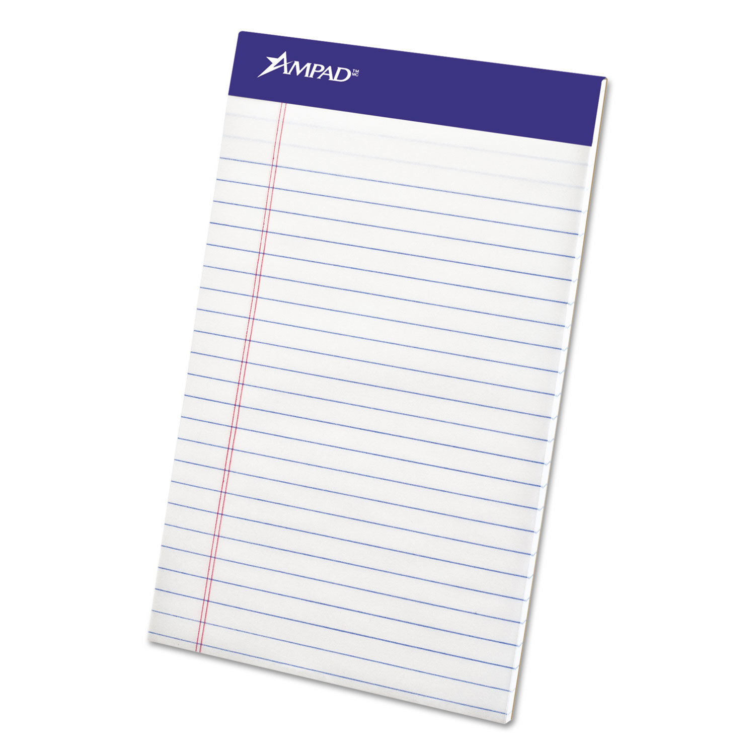 Writing Pad: 50 Sheets, Jr. Legal Ruled, White Paper