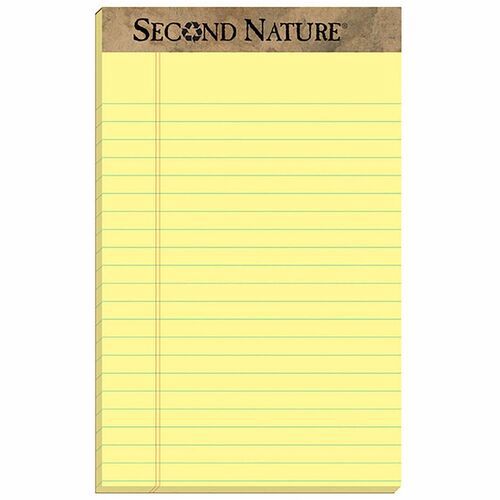Writing Pad: 50 Sheets, Narrow Ruled, Yellow Paper