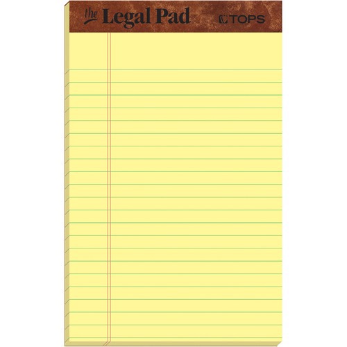 Legal Pad Writing Pad: 50 Sheets, Narrow Ruled, Yellow Paper