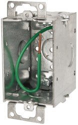 Electrical Switch Box: Steel, Rectangle, 3