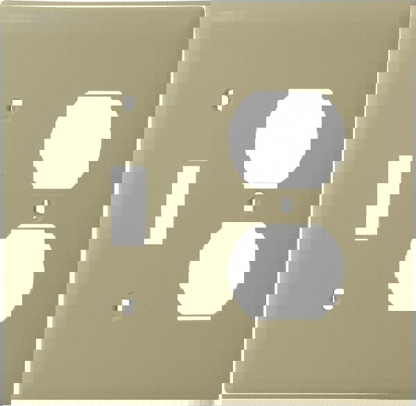 2 Gang, 4-1/2 Inch Long x 4-3/4 Inch Wide, Standard Combination Wall Plate