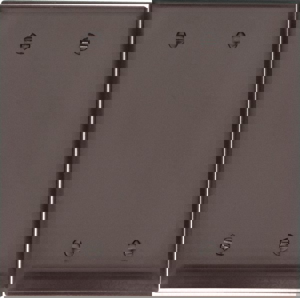 2 Gang, 4-3/4 Inch Long x 4-11/16 Inch Wide, Standard Blank Wall Plate