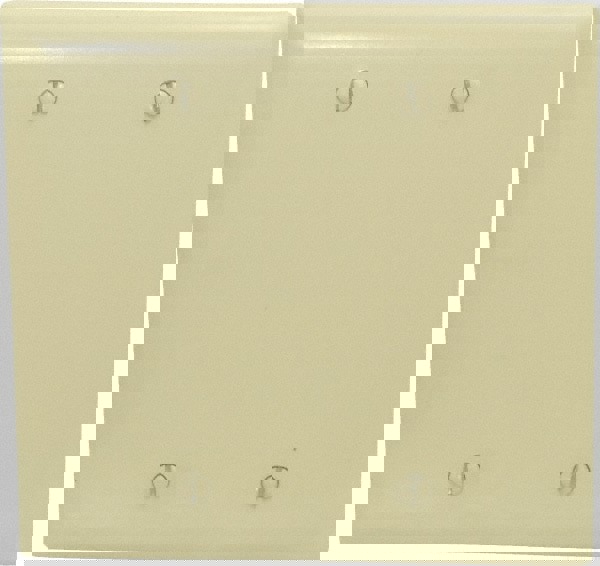 2 Gang, 4-3/4 Inch Long x 4-11/16 Inch Wide, Standard Blank Wall Plate