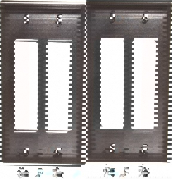 2 Gang, 4-3/4 Inch Long x 4-11/16 Inch Wide, Standard Switch Plate