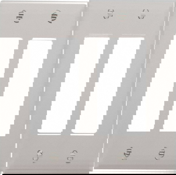 2 Gang, 4-3/4 Inch Long x 4-11/16 Inch Wide, Standard Switch Plate