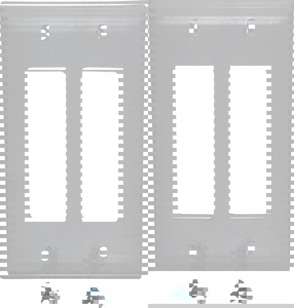 2 Gang, 4-3/4 Inch Long x 4-11/16 Inch Wide, Standard Switch Plate