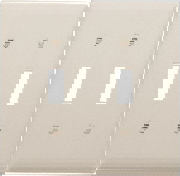 2 Gang, 4-3/4 Inch Long x 4-11/16 Inch Wide, Standard Switch Plate
