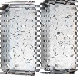 Electrical Outlet Box: Steel, Square, 4-11/16