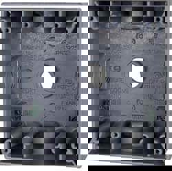 Electrical Outlet Box: Aluminum, Rectangle, 4-9/16