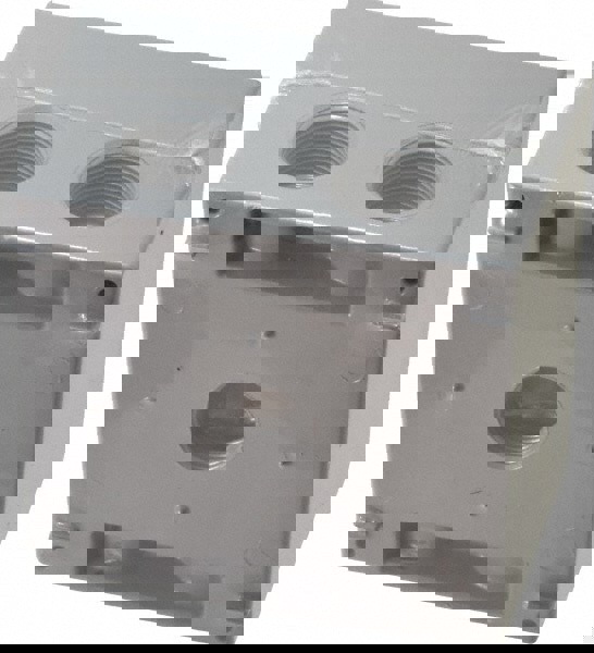 Electrical Outlet Box: Aluminum, Square, 4-1/2