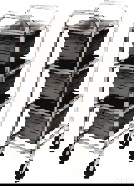 3 Bin Cross Stack Tub Rack