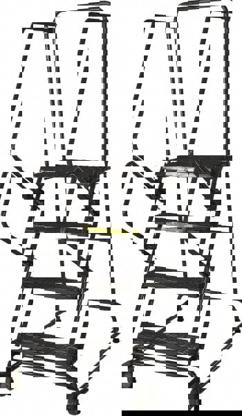 Carbon Steel Rolling Ladder: 5 Step