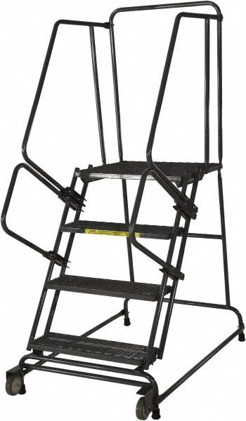 Carbon Steel Rolling Ladder: 6 Step