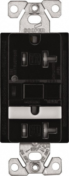 1 Phase, 5-20R NEMA, 125 VAC, 20 Amp, Self Grounding, GFCI Receptacle