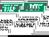 Accident Prevention Sign: Rectangle, 