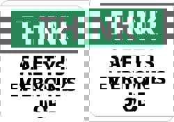 Accident Prevention Sign: Rectangle, 