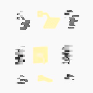 Single Handle Pressure Balancing Valve Trim in Vibrant Brushed Moderne Brass