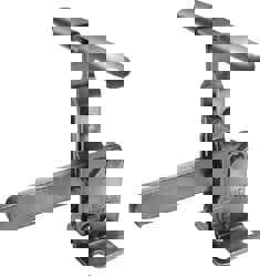 Manual Hold-Down Toggle Clamp: Vertical, 700 lb Capacity, Solid Bar, Flanged Base