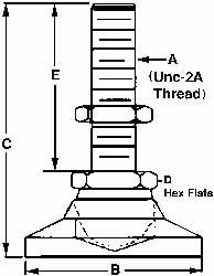 Tapped Pivotal Leveling Mount: #10-32 Th