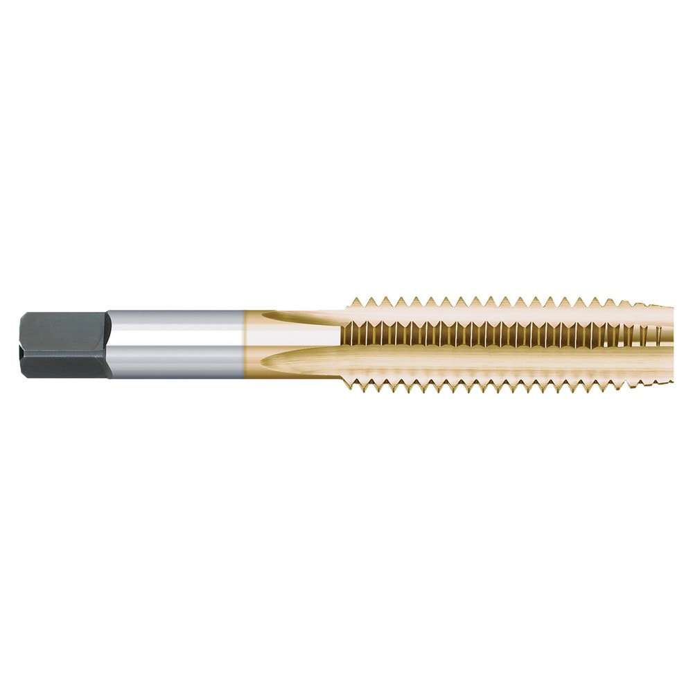 Straight Flute Tap: 7/8-14 UNF, 4 Flutes, Taper, 2B/3B Class of Fit, High Speed Steel, TiN Coated