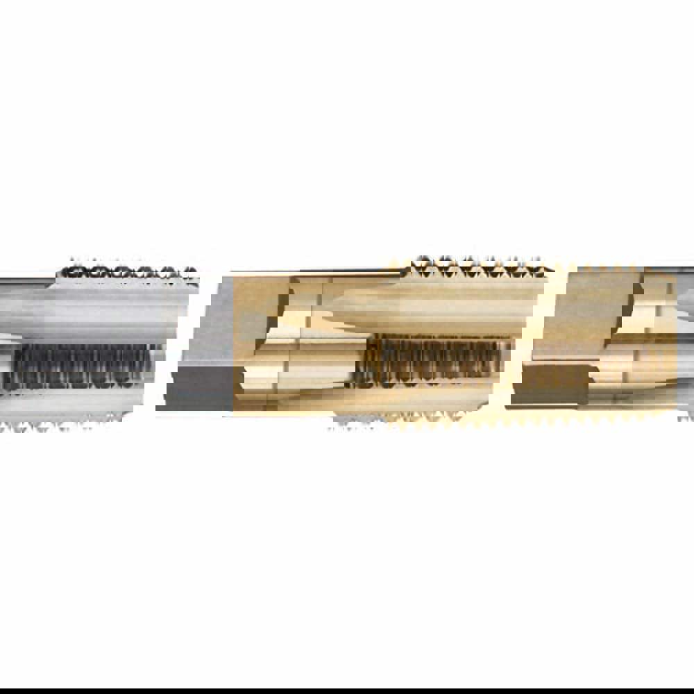 Standard Pipe Tap: 1/16-27, NPT, Taper, 4 Flutes, High Speed Steel, TiN Finish